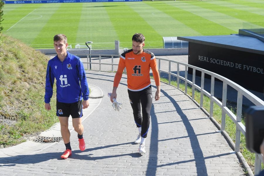 Fotos: Último entrenamiento antes de viajar al Wanda