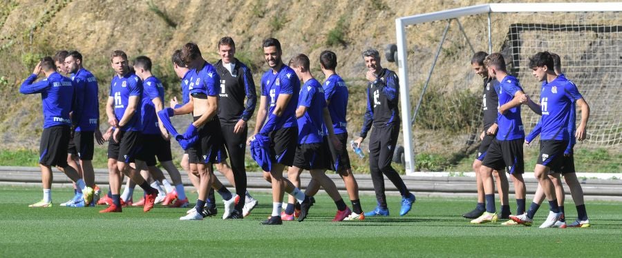 Fotos: Último entrenamiento antes de viajar al Wanda