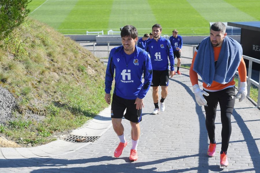 Fotos: Último entrenamiento antes de viajar al Wanda