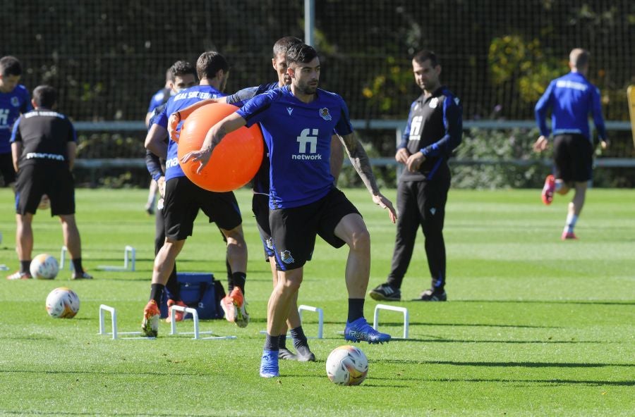 Fotos: Último entrenamiento antes de viajar al Wanda