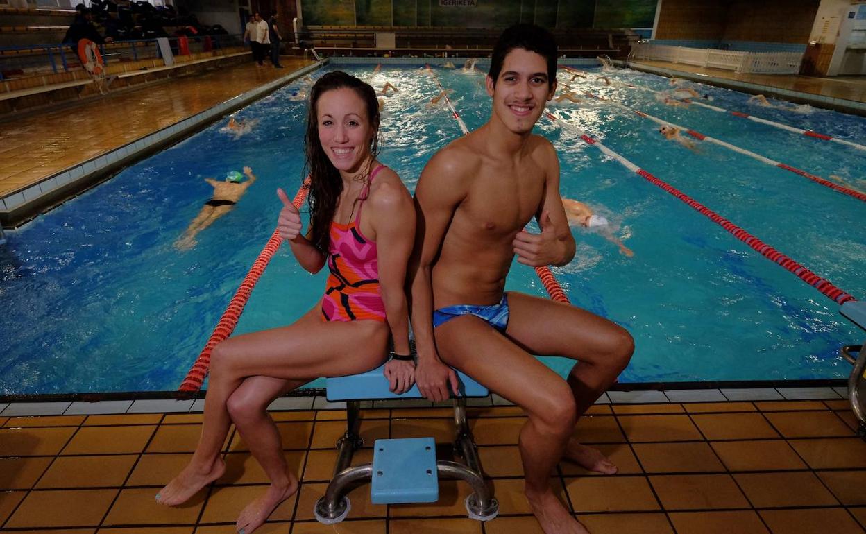 Jessica Vall y Hugo González en la pileta de Ordizia en 2015. La primera ya ha confirmado su participación y el segundo podría volver. 