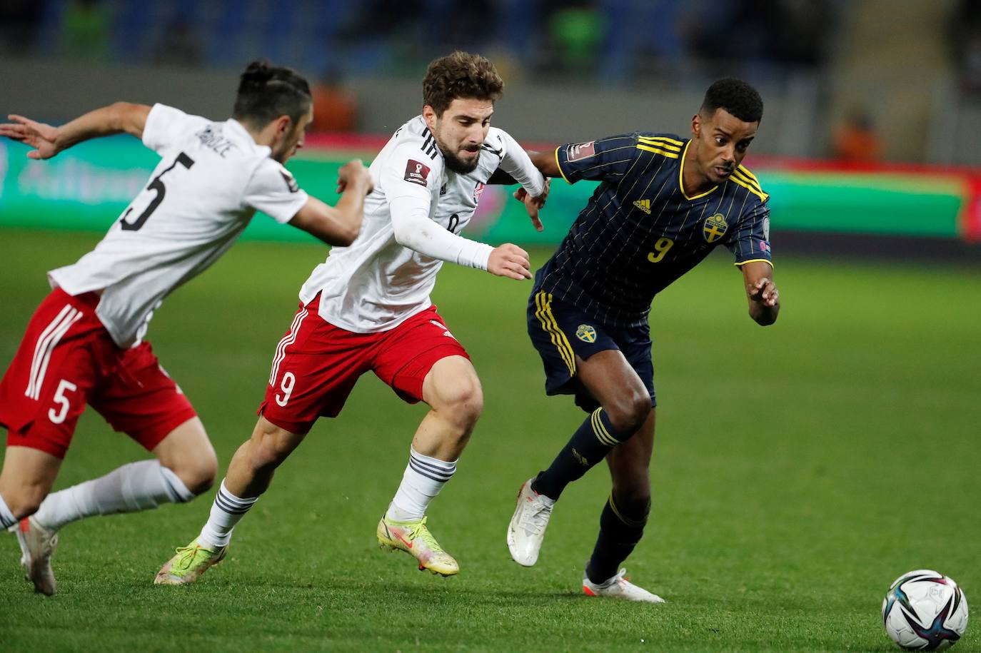 Alexander Isak, durante el partido del pasado jueves ante Georgia con la selección sueca. 