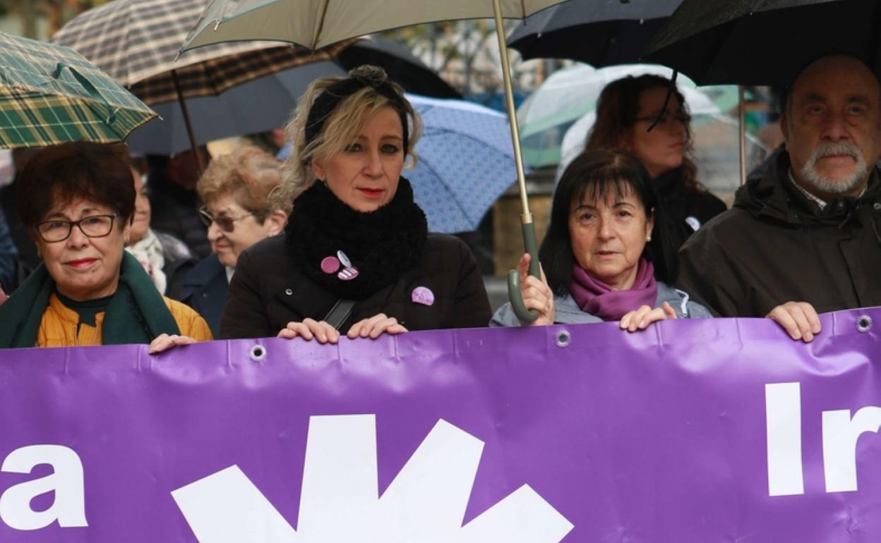 Integrantes de asociaciones feministas, en una concentración. 