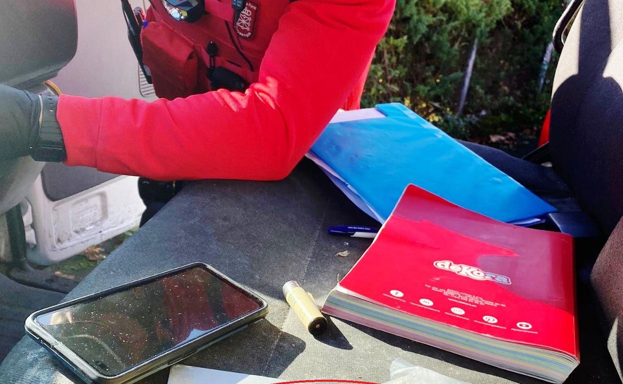 Registro del camión que conducía el detenido