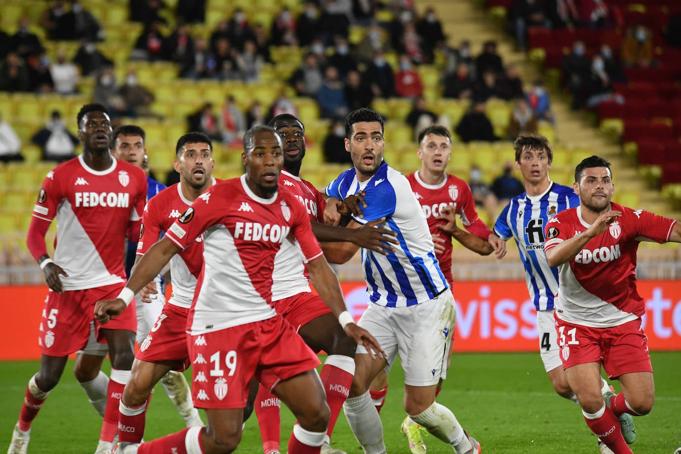 Fotos del partido entre el Mónaco y la Real Sociedad
