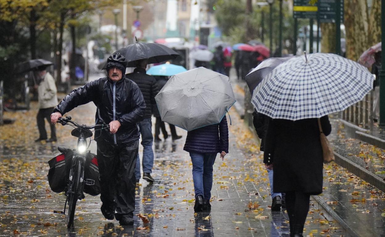 Las lluvias se quedarán en Gipuzkoa durante varios días. 