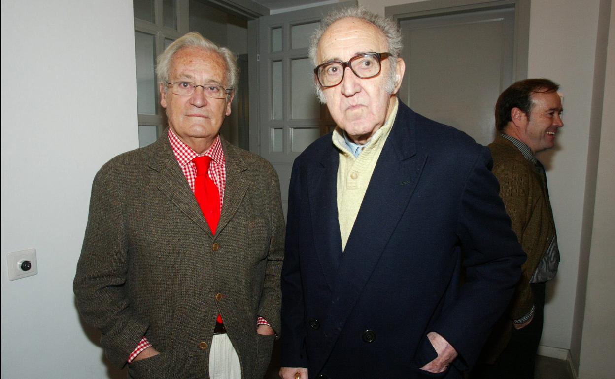 Bohigas y Peña Ganchegui en el homenaje que les tributó la UPV en 2003. 