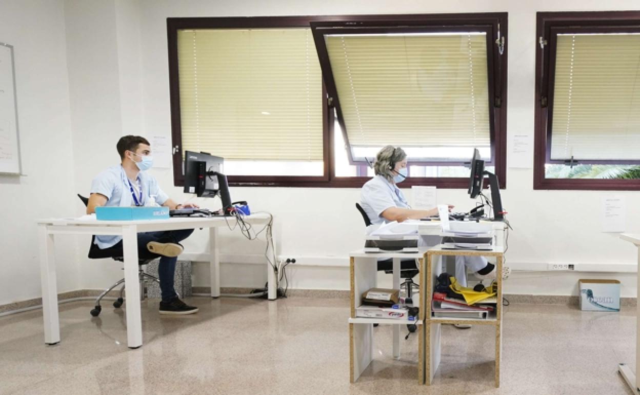 La red de rastreadores del Hospital del Bajo Deba, en una foto de archivo.