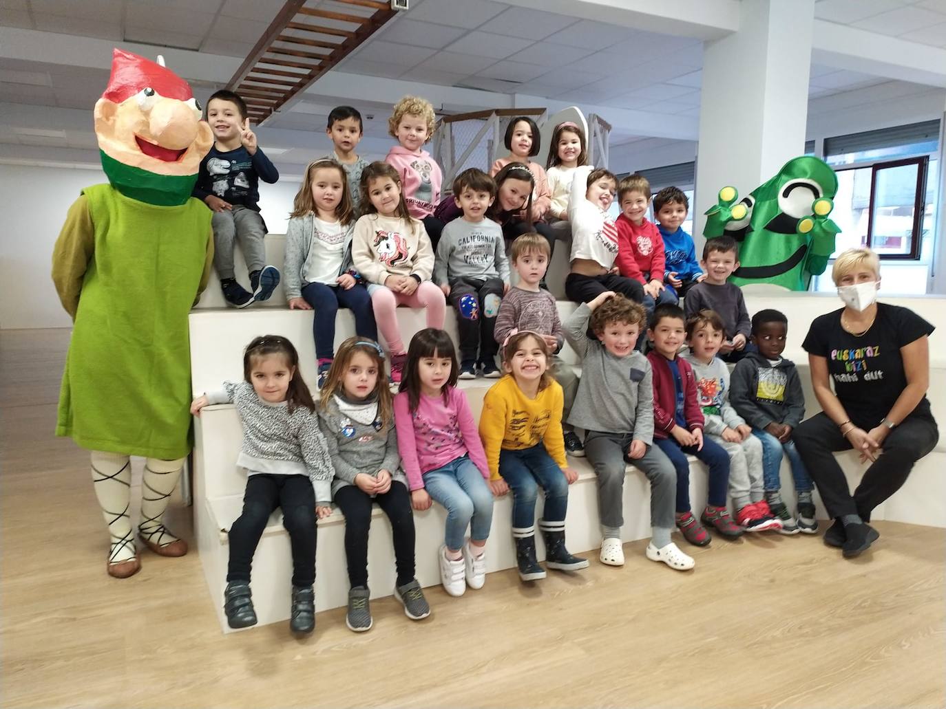 Los niños de la clase de cuatro años.