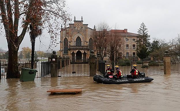 Inundaciones por el río Arga en Pamplona