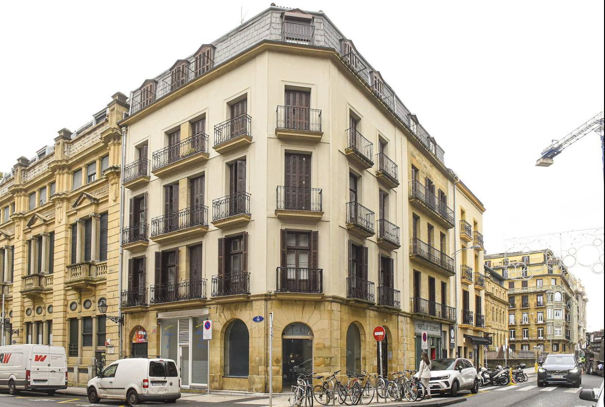 Edificioi Aldamar 1, en la Parte Vieja donostiarra. 