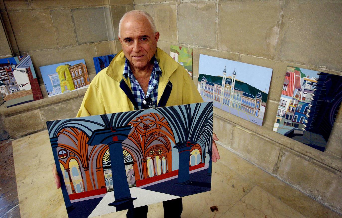 Tomás Hernández Mendizabal en la exposición de 2014 en la Basílica Santa Maria