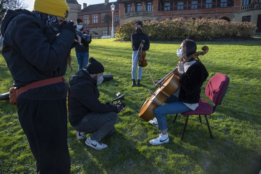 Fotos: Los alumnos de Musikene ‘rejuvenecen’ la marcha de Sarriegi