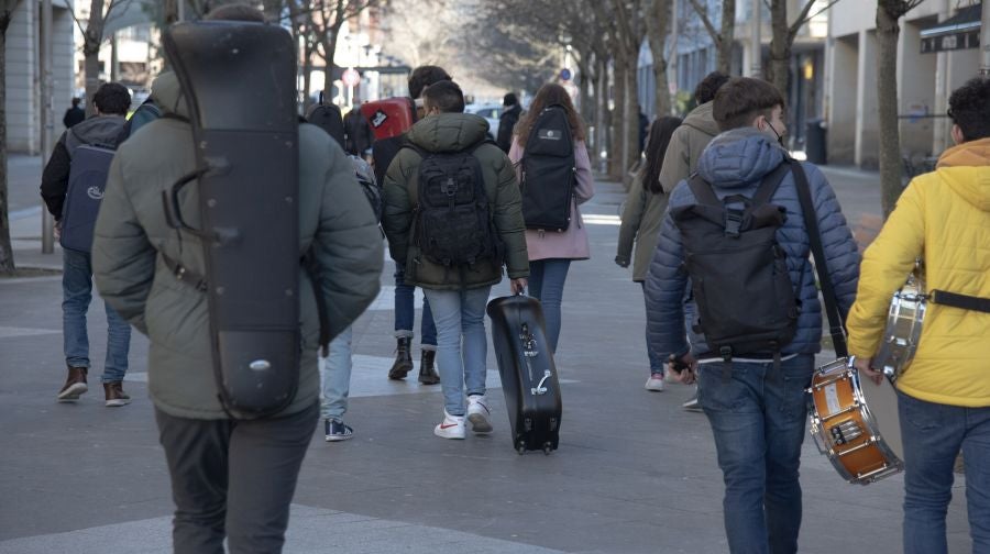 Fotos: Los alumnos de Musikene ‘rejuvenecen’ la marcha de Sarriegi