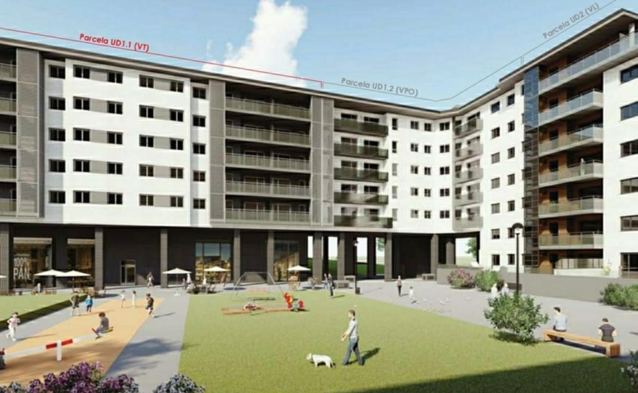 Hogeitamar etxebizitza eraikitzen ari da Ermotegiko eremuan. 