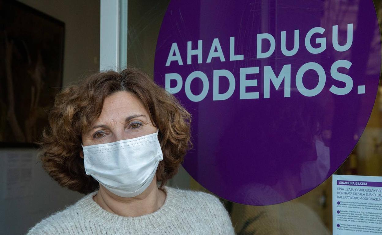 Pilar Grrido, coordinadora autonómica de Podemos Euskadi. 