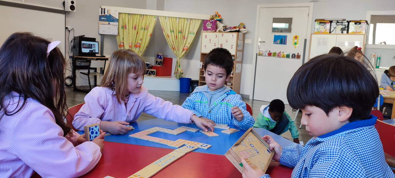 Los niños de la clase de cinco años.