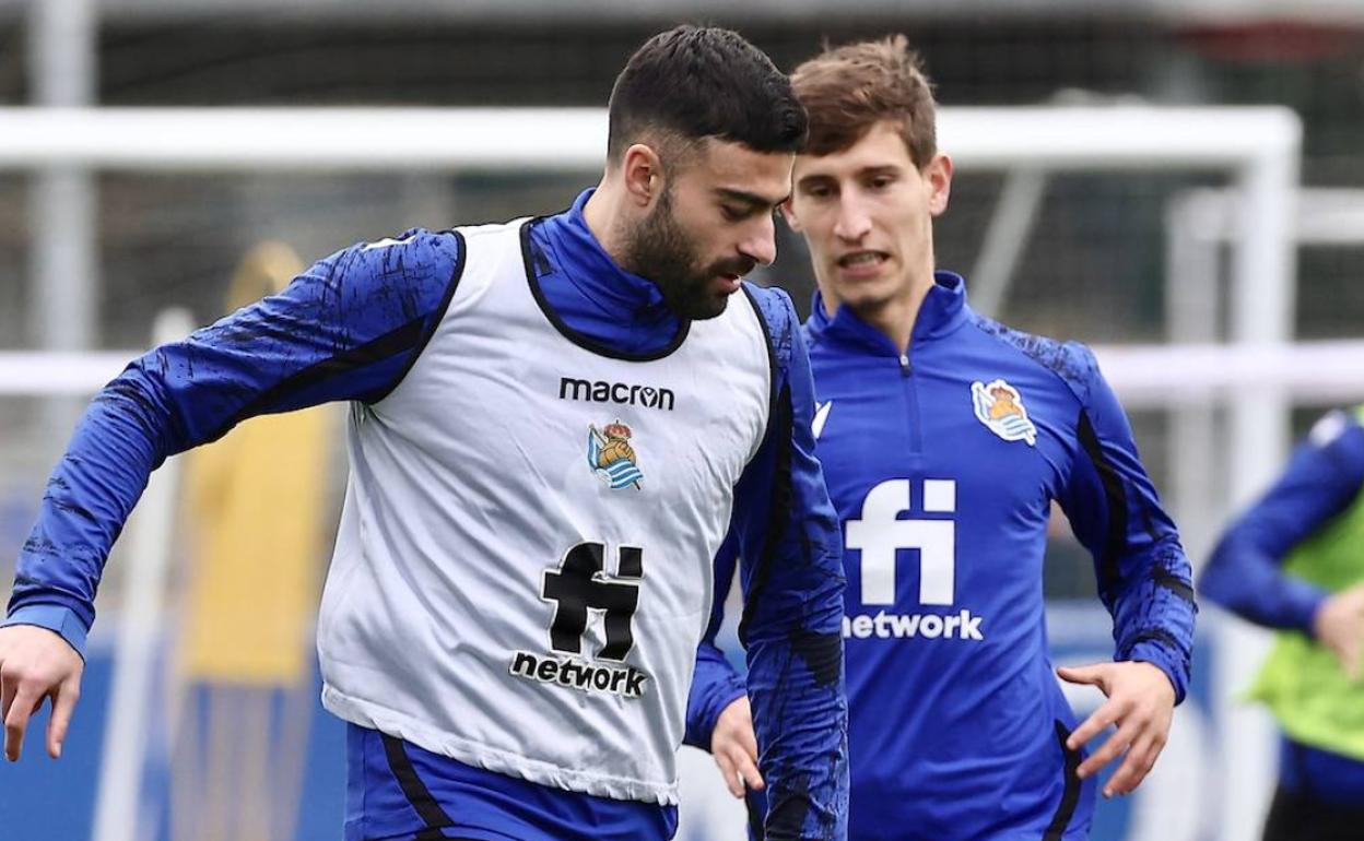 Aihen, en Zubieta con Diego Rico.