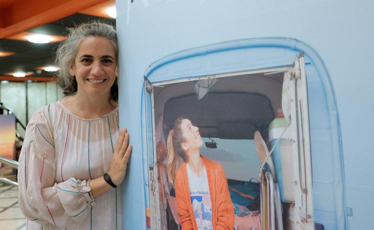 Lara Izagirre iaz 'Nora' filma Madrilen aurkeztu zenean egindako argazkian. 