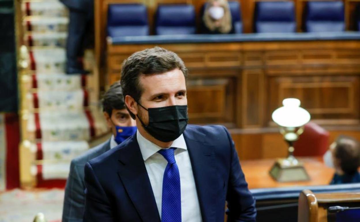 El presidente del Partido Popular, Pablo Casado.