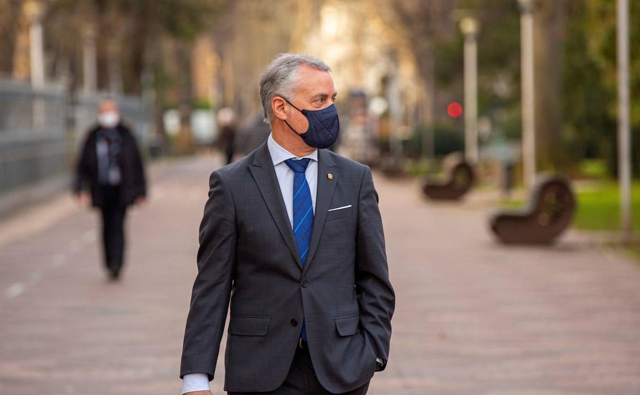 El lehendakari Iñigo Urkullu, en una llegada al Parlamento Vasco.