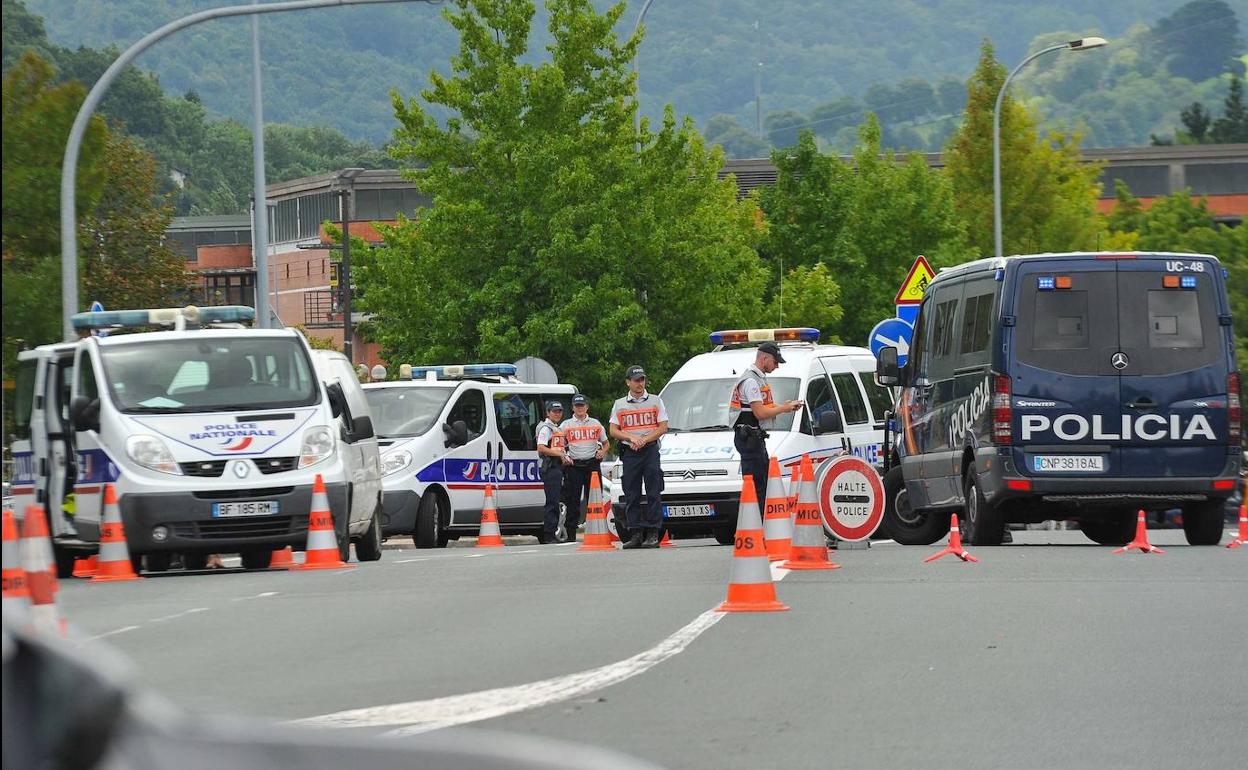 La muga de Irun con Francia