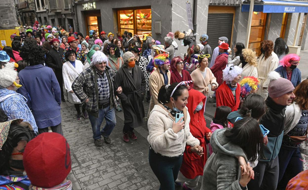 Diana del domingo de Carnaval en Tolosa.