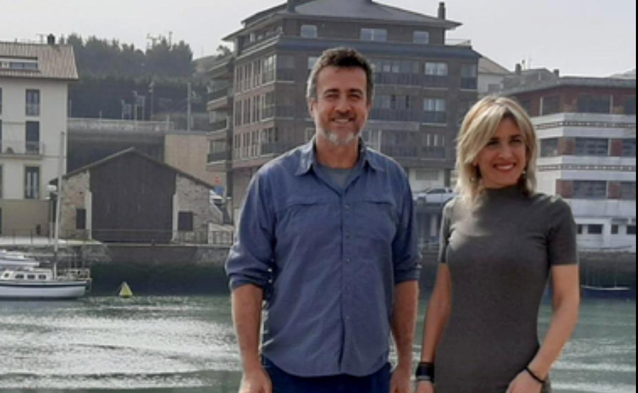 Xabier Argote, presidente de Albaola, y Anuskal Esnal. 