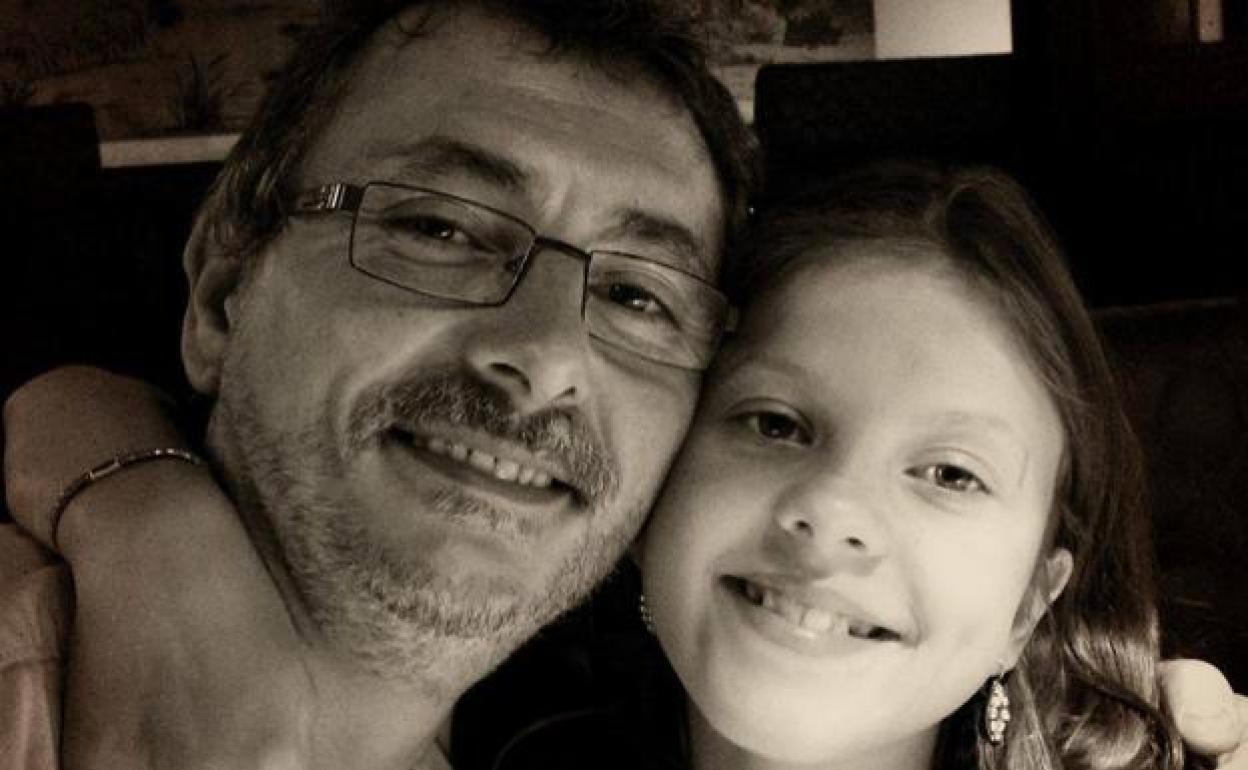 Aduriz junto a Tania en uno de sus veranos en Gipuzkoa