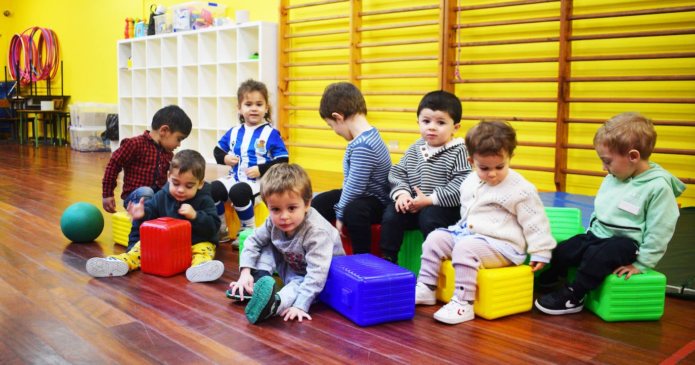 Los txikis de la clase de 2 años.