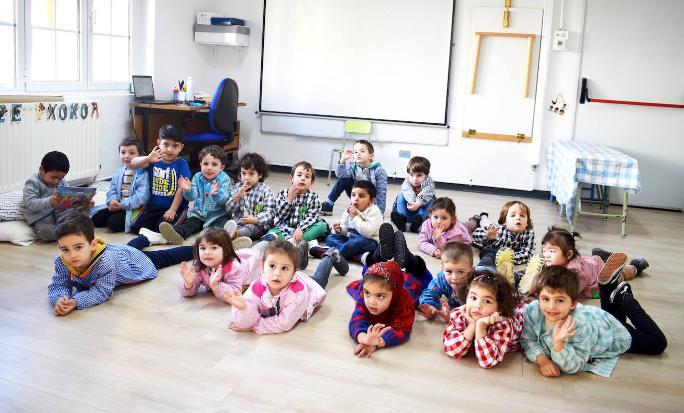 Los txikis de la clase de 3 años.