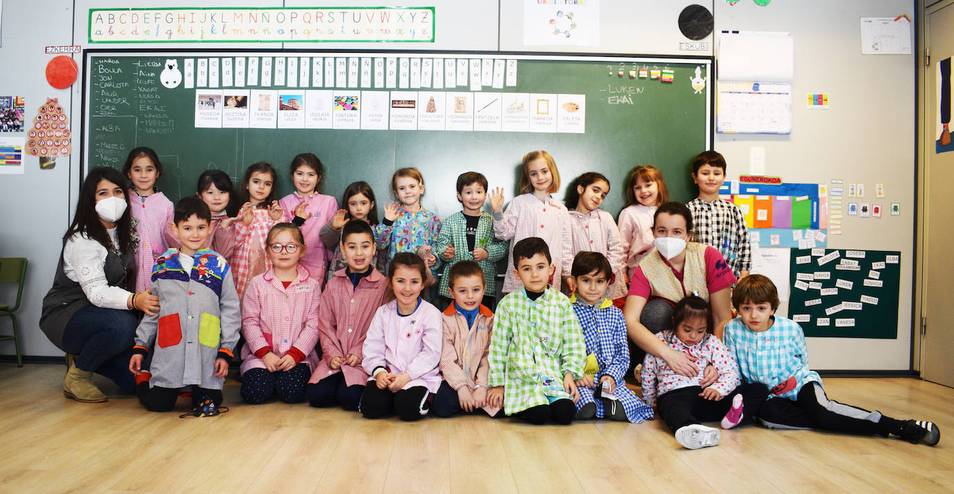 Los txikis de la clase de 5 años.