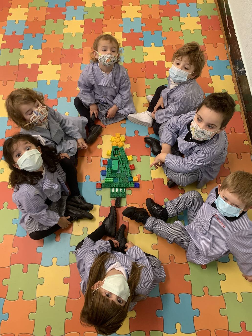 Los alumnos de la clase de 3 años.