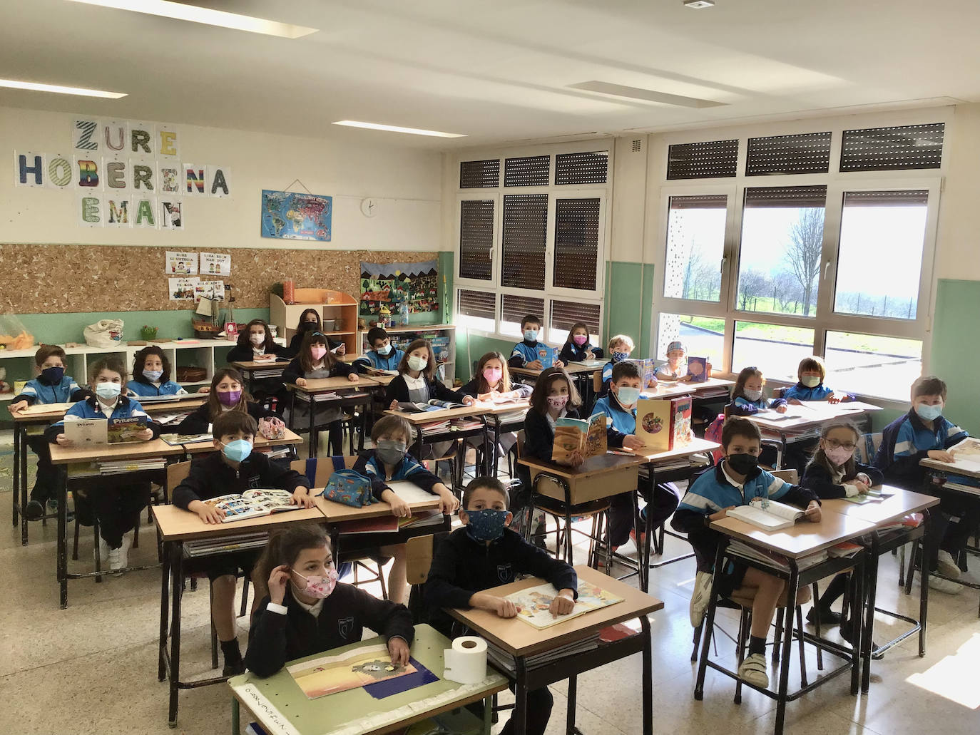 Los niños de Segundo de Primaria, en clase.