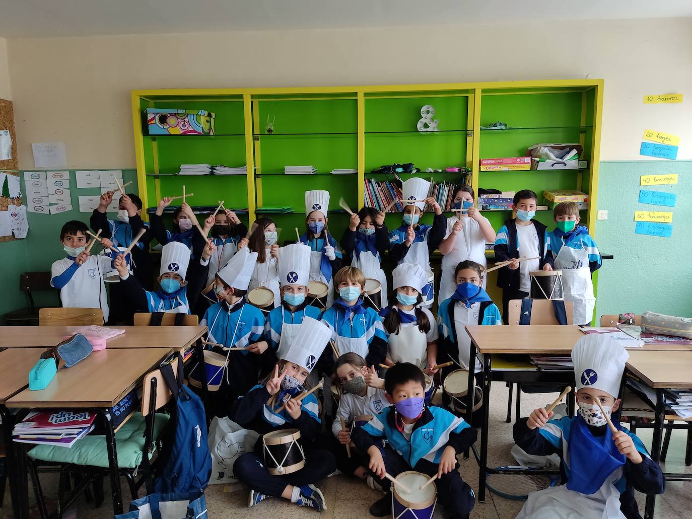 Los niños de Tercero de Primaria.