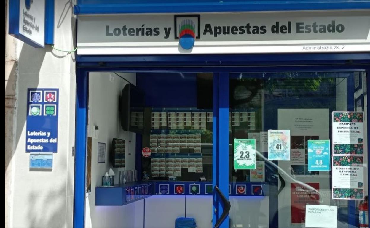 La administración de Trintxerpe en el que se validó el boleto premiado.