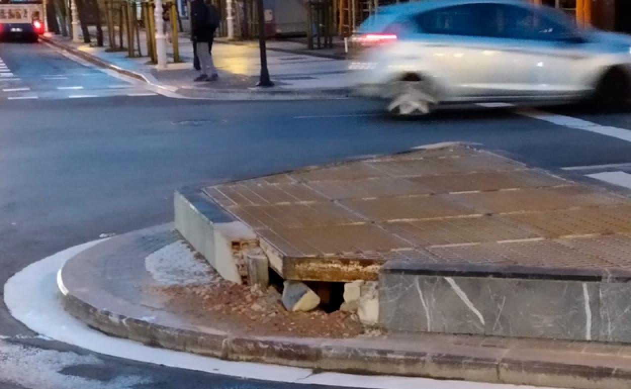 Una trampa frente a la playa de La Concha de San Sebastián