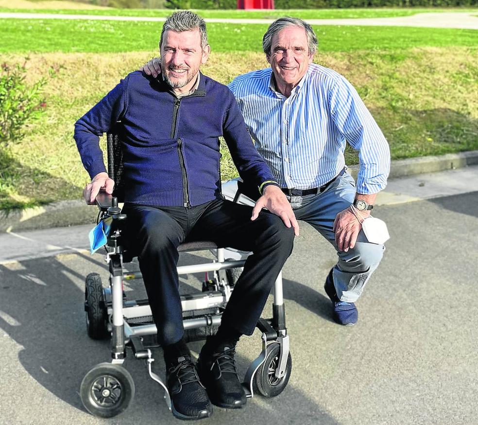 Juan Carlos Unzué y Luis Arconada, este domingo en Villabona.
