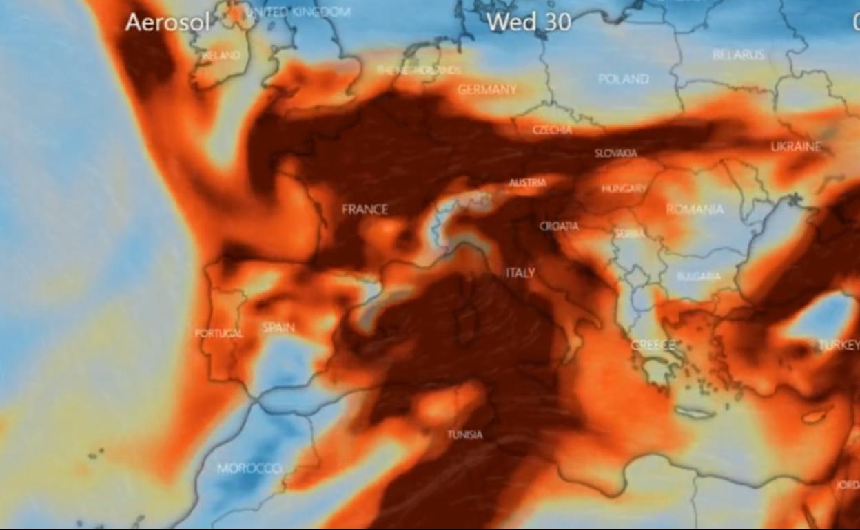 Evolución de la calima sobre Euskadi en las próximas horas