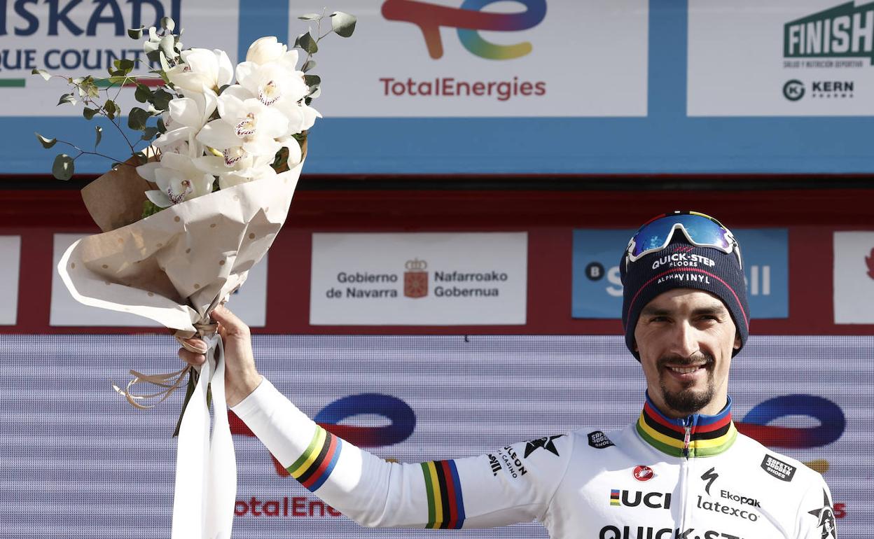 Julian Alaphilippe, tras ganas la segunda etapa de la Itzulia 2022
