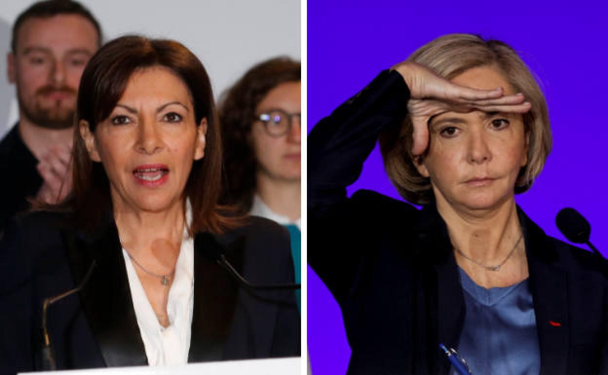 Anne Hidalgo, la candidata socialista, y la líder de los conservaoores, Valerie Pecresse. 