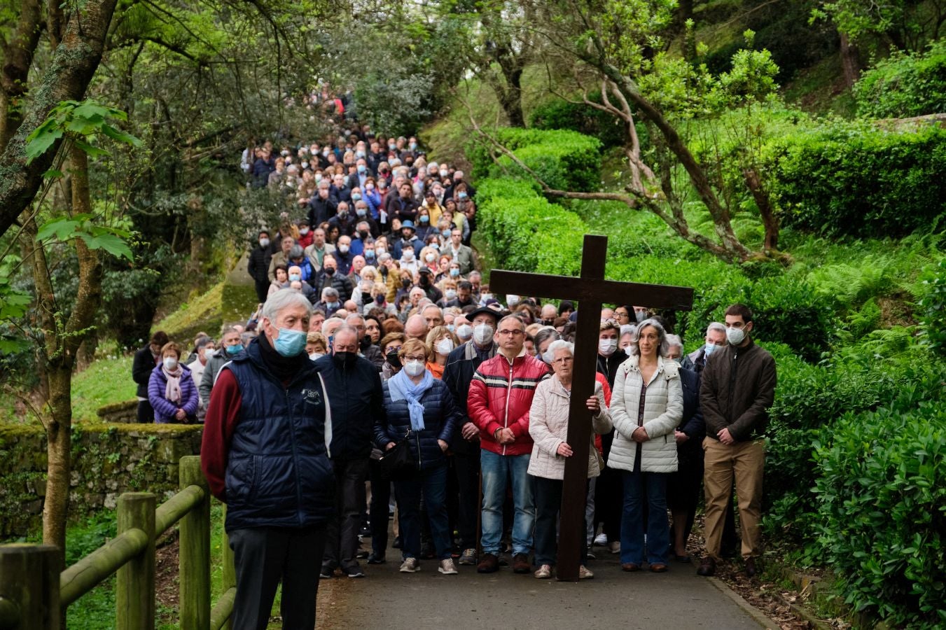 Fotos: Vía Crucis al monte Urgull