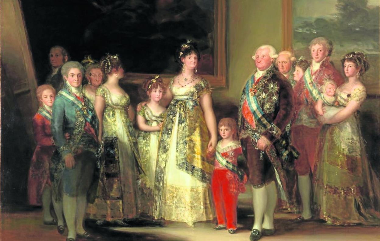 Fernando VII, a la izquierda, en el famoso retrato de la Familia de Carlos IV de Goya. 