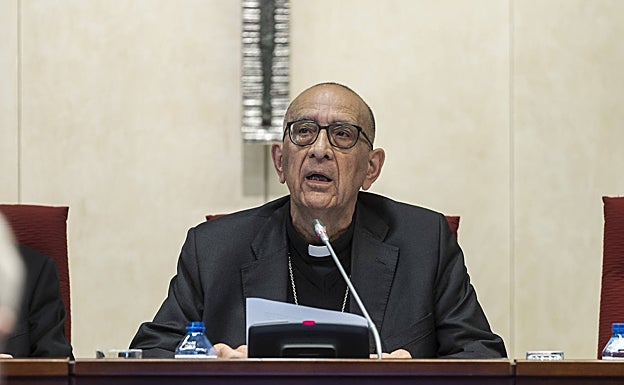 El cardenal Omella, durante la inauguración de la asamblea plenaria. 