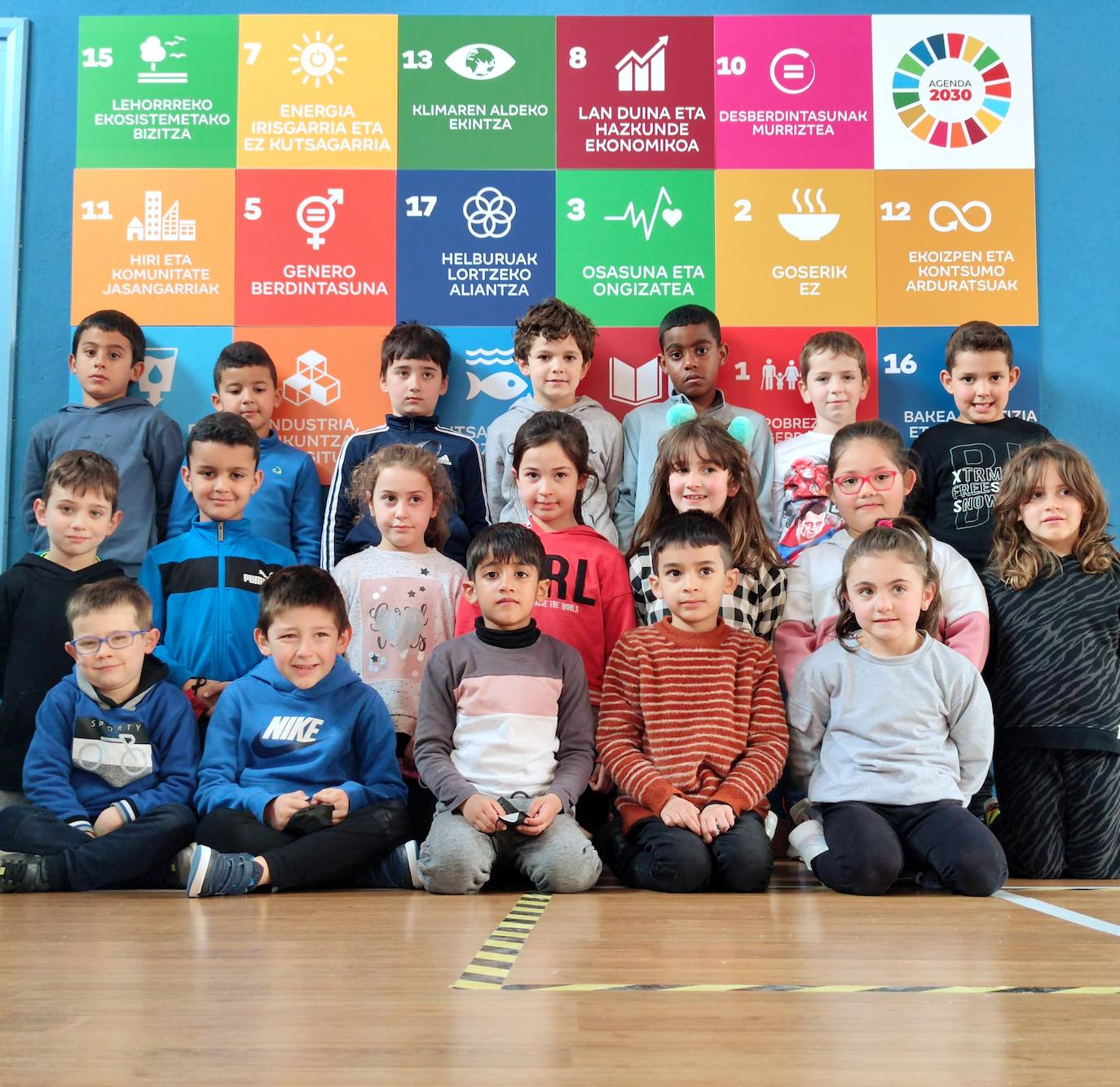 Los niños de 1º de Primaria B.