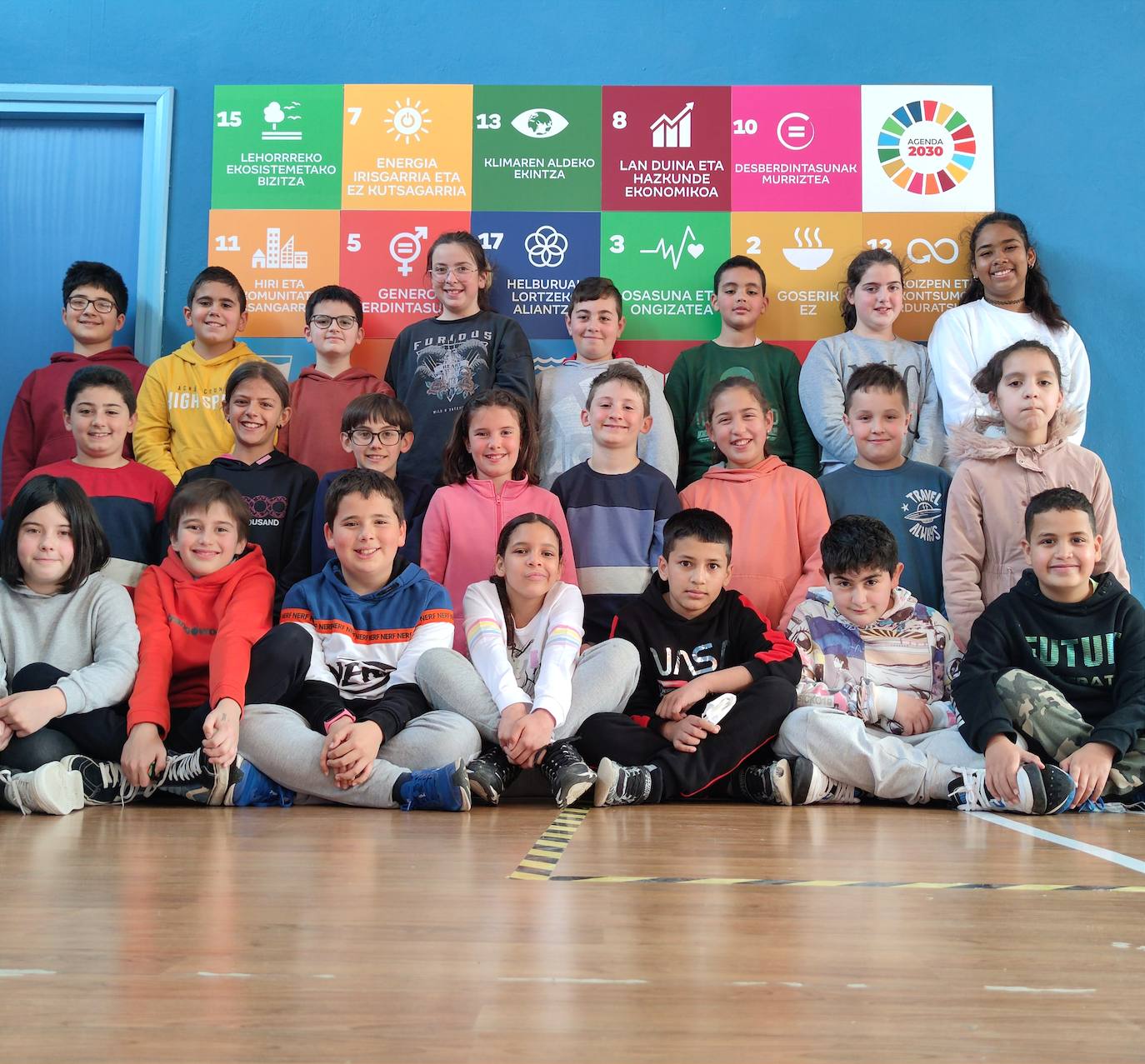 Los niños de 5º de Primaria B.