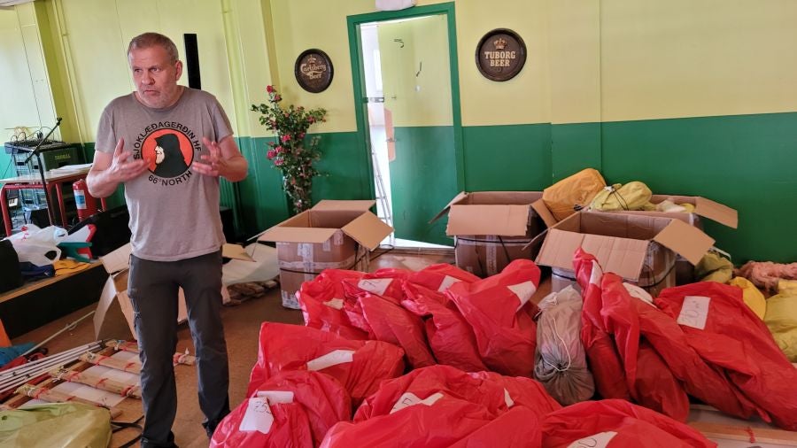 Ramón con las cometas. 