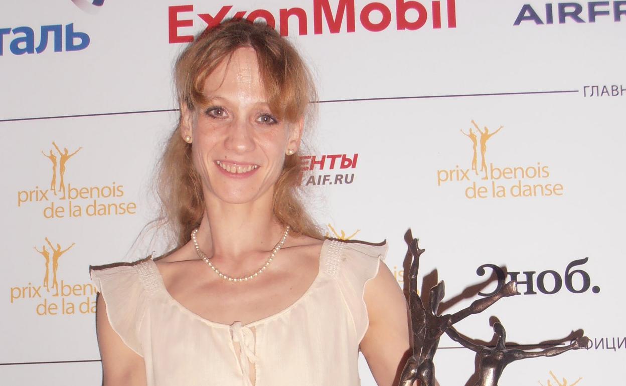 Con el premio Benois. 