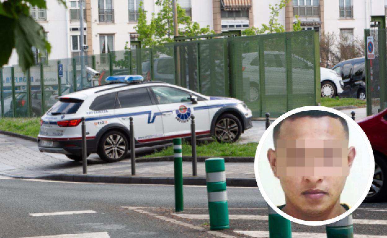 Entrada de la comisaría de Irun donde este jueves se entregí Nelsón David M.B. 