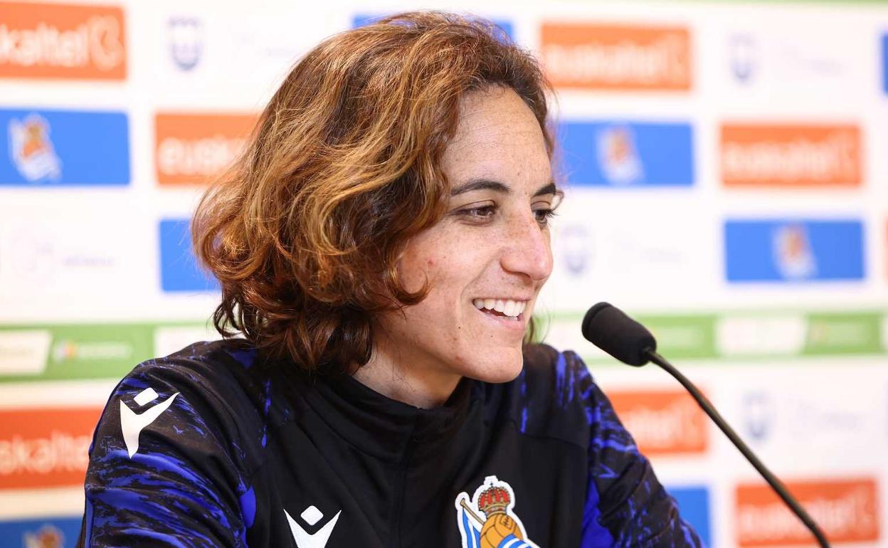 Natalia Arroyo durante la rueda de prensa. 